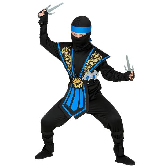Disfraz Ninja Azul para niño con Set de Armamento Disfraz Ninja Azul para niño con Set de Armamento