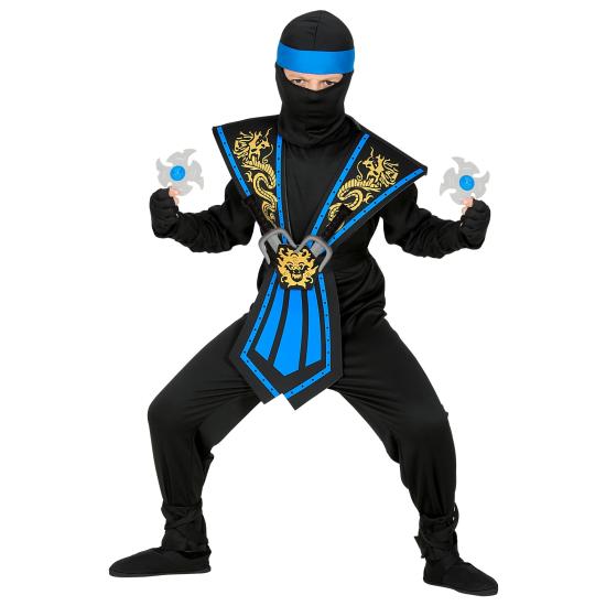 Disfraz Ninja Azul para niño con Set de Armamento Disfraz Ninja Azul para niño con Set de Armamento