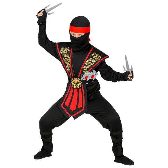 Disfraz Ninja Rojo para niño con Set de Armamento Disfraz Ninja Rojo para niño con Set de Armamento
