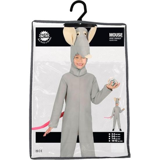 Disfraz Niño Ratón - Mono Ratón Gris Disfraz Niño Ratón - Mono Ratón Gris