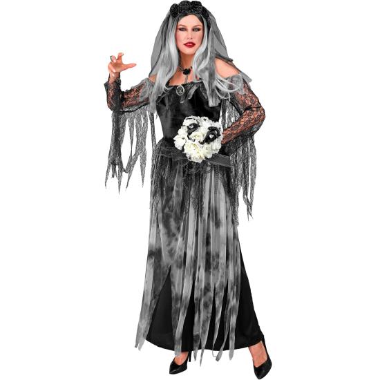 Disfraz “Novia Muerta” para mujer – vestido largo con velo Disfraz “Novia Muerta” para mujer – vestido largo con velo