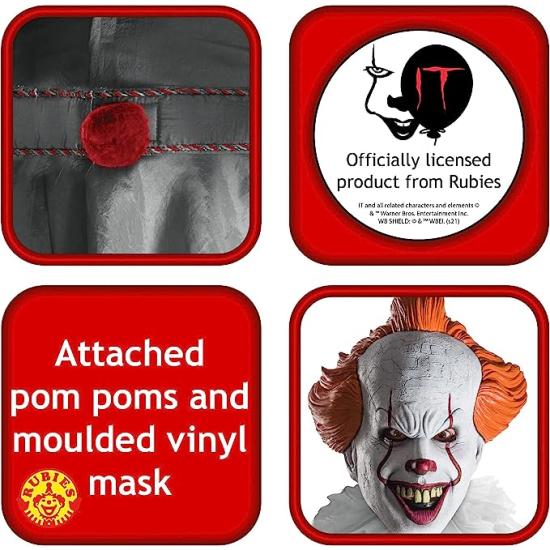 Disfraz oficial de la película IT del payaso Pennywise Disfraz oficial de la película IT del payaso Pennywise