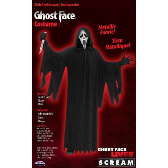 Disfraz Oficial Ghost Face® 25 Aniversario – Adulto Disfraz Oficial Ghost Face® 25 Aniversario – Adulto