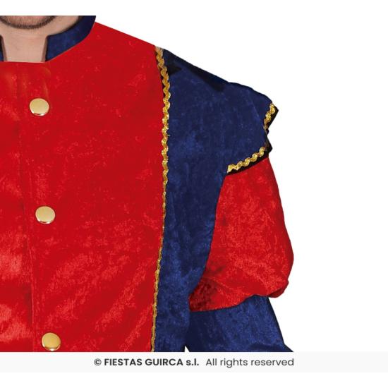 Disfraz Paje azul y granate adultos Disfraz Paje azul y granate adultos