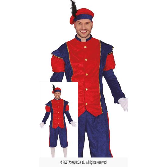 Disfraz Paje azul y granate adultos Disfraz Paje azul y granate adultos