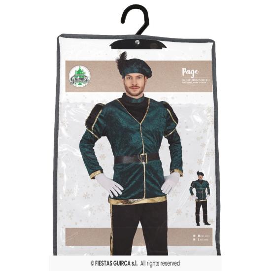 Disfraz Paje Verde Navidad para adultos Disfraz Paje Verde Navidad para adultos