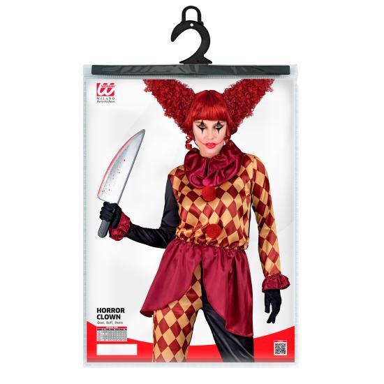 Disfraz Payaso de Terror para Mujer – Chaqueta, Gorguera y Pantalones Disfraz Payaso de Terror para Mujer – Chaqueta, Gorguera y Pantalones