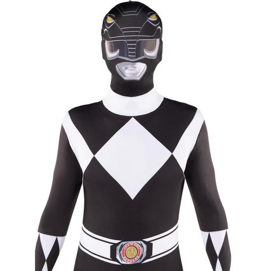Disfraz Power Ranger Negro Segunda piel Disfraz Power Ranger Negro Segunda piel
