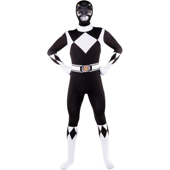 Disfraz Power Ranger Negro Segunda piel Disfraz Power Ranger Negro Segunda piel