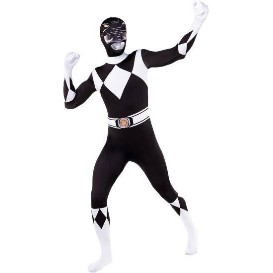 Disfraz Power Ranger Negro Segunda piel Disfraz Power Ranger Negro Segunda piel