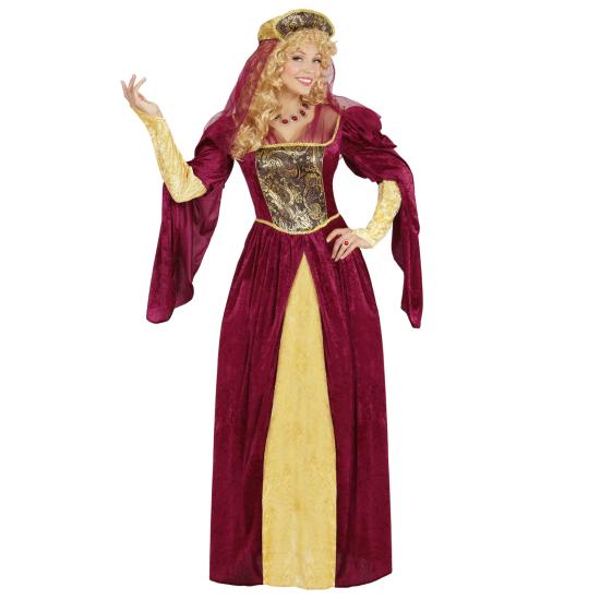 Disfraz Reina Medieval Red Lujo mujer Disfraz Reina Medieval Red Lujo mujer