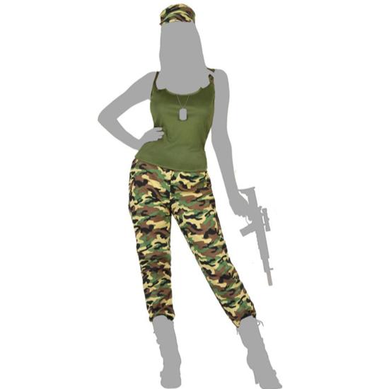 Disfraz Soldada Verano  adulta Disfraz Soldada Verano  adulta