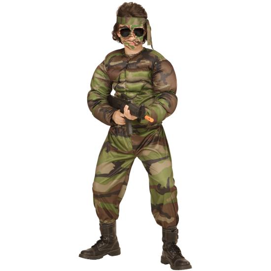 Disfraz Soldado Rambo Musculoso niño Disfraz Soldado Rambo Musculoso niño