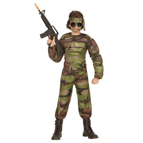 Disfraz Soldado Rambo Musculoso niño Disfraz Soldado Rambo Musculoso niño