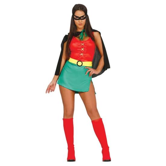 Disfraz super Girl Robín Batman talla adulta Disfraz super Girl Robín Batman talla adulta