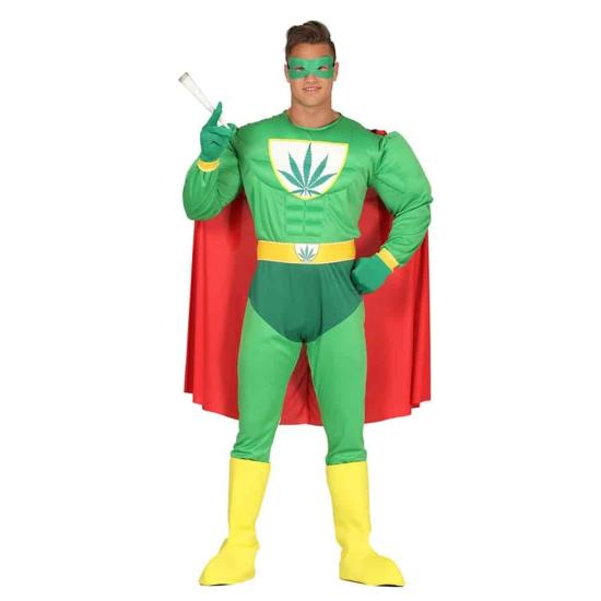 Disfraz de Superhéroe Capitán Marihuana para Adulto Disfraz de Superhéroe Capitán Marihuana para Adulto