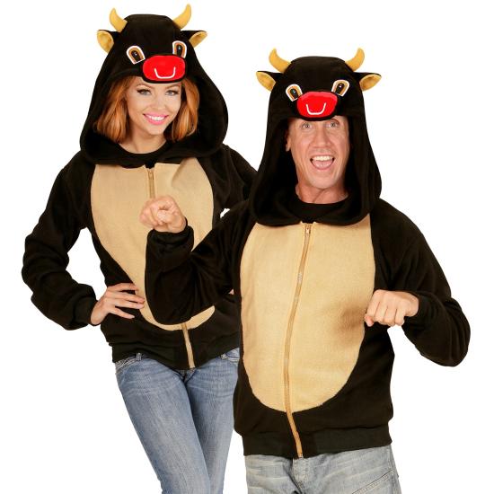 Disfraz Toro, Sudadera con Capucha, Negro, Disfraz Toro, Sudadera con Capucha, Negro,