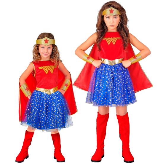 Disfraz Wonder Girl para Niña – Incluye Capa, Diadema, Vestido y Muñequeras | Traje de Superhéroe Infantil Disfraz Wonder Girl para Niña – Incluye Capa, Diadema, Vestido y Muñequeras | Traje de Superhéroe Infantil