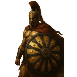 Escudo Espartano 45 cm - Accesorio de Guerreros Griegos y Vikingos para Disfraces
