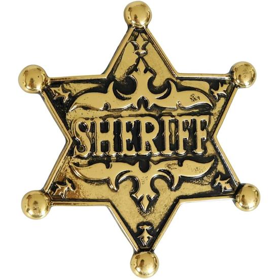 Estrella del Sheriff – Insignia de Metal Dorado con Broche Estrella del Sheriff – Insignia de Metal Dorado con Broche