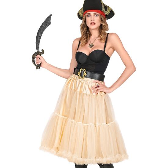 Falda Enagua Tul 65 cms color Crema Falda Enagua Tul 65 cms color Crema