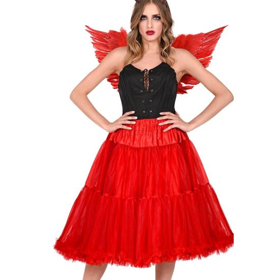 Falda Enagua Tul 65 cms en color Roja Falda Enagua Tul 65 cms en color Roja