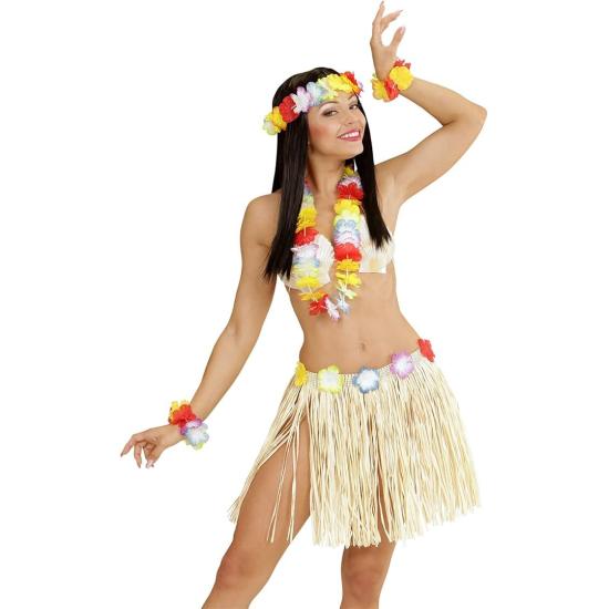 Falda larga hawaiana con top y accesorios. Falda larga hawaiana con top y accesorios.