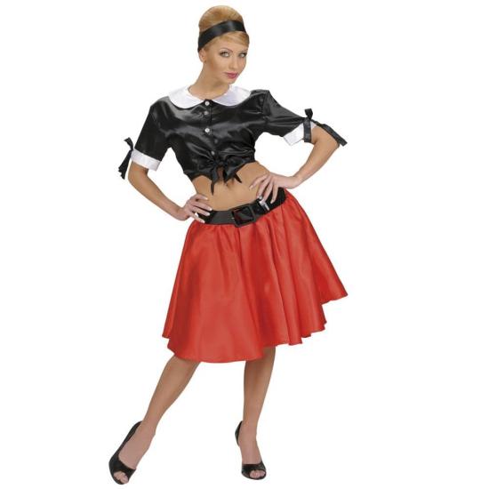 Falda Roja de Raso con Enagua  talla única Falda Roja de Raso con Enagua  talla única