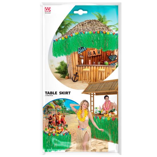 Falda Tropical de Mesa con Flores de Hibisco 275x70 cm Falda Tropical de Mesa con Flores de Hibisco 275x70 cm