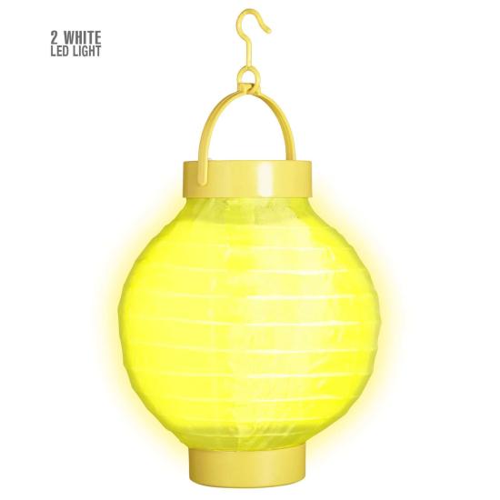 Farolillo de Tela Amarilla con Luces Led Blancas 15cms Farolillo de Tela Amarilla con Luces Led Blancas 15cms