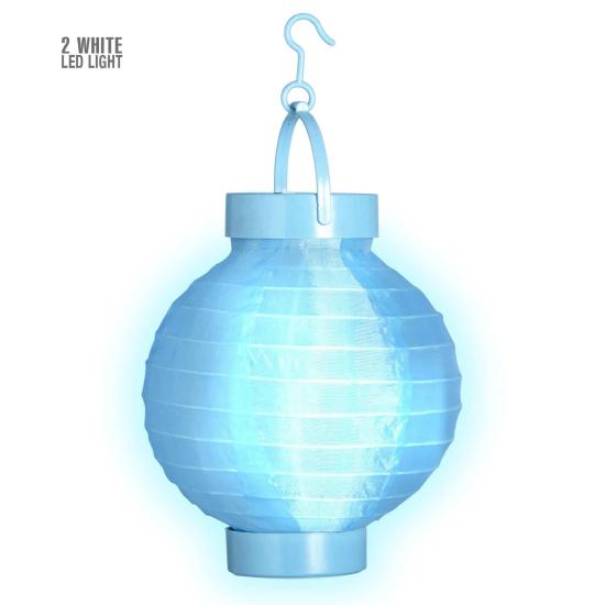 Farolillo de Tela Azul con Luces Led Blancas 15cms Farolillo de Tela Azul con Luces Led Blancas 15cms