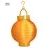Farolillo de Tela Naranja con Luces Led Blancas 15cms