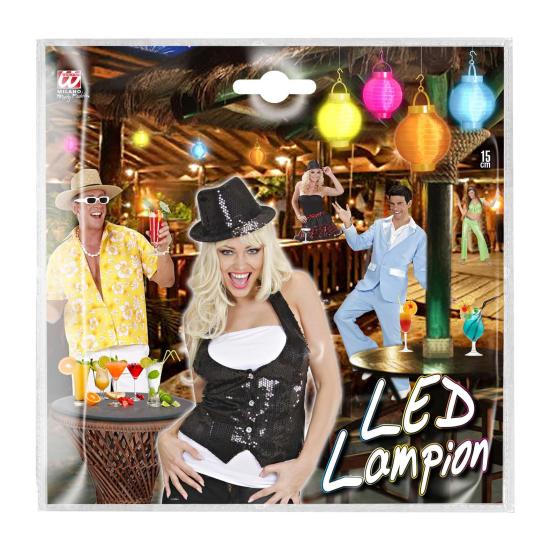 Farolillo de Tela Naranja con Luces Led Blancas 15cms Farolillo de Tela Naranja con Luces Led Blancas 15cms