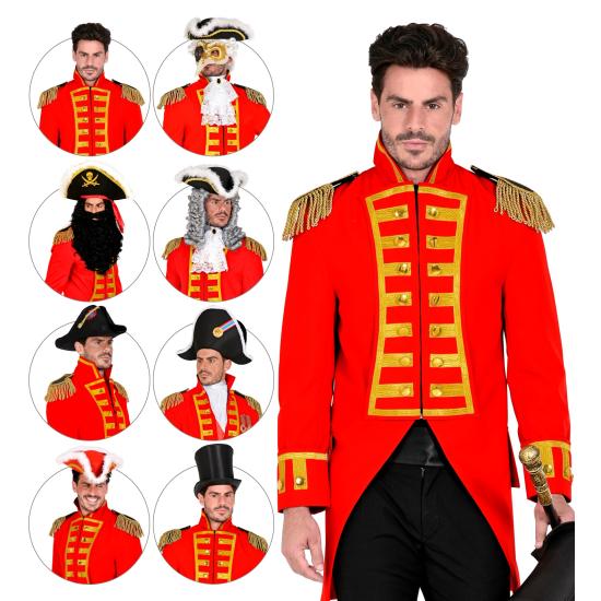 Frac Desfile Lujo Rojo adulto Frac Desfile Lujo Rojo adulto