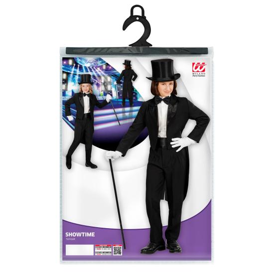 Frac Infantil Negro con Cuello en Raso – Traje de Espectáculo y Magia para Niños Frac Infantil Negro con Cuello en Raso – Traje de Espectáculo y Magia para Niños