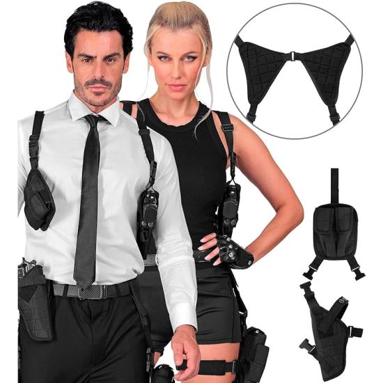 Funda Táctica Negra – Accesorio para Disfraces de Policía, SWAT y Militares Funda Táctica Negra – Accesorio para Disfraces de Policía, SWAT y Militares