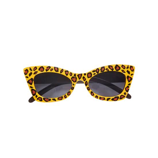 Gafas de leopardo retro adulto Gafas de leopardo retro adulto