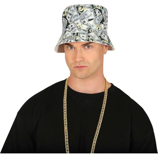 Gorro Dollar Verde y Blanco - Sombrero de Fiesta para Adultos Gorro Dollar Verde y Blanco - Sombrero de Fiesta para Adultos