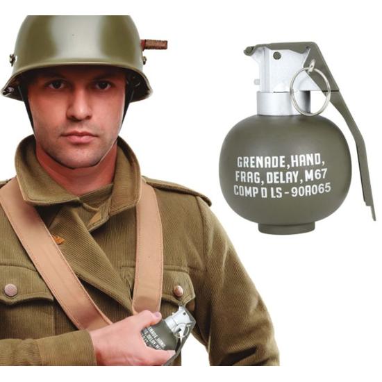 Granada con Luz y Sonido 10 cm – Accesorio Militar Realista para Disfraces de Soldado y Temáticas Bélicas Granada con Luz y Sonido 10 cm – Accesorio Militar Realista para Disfraces de Soldado y Temáticas Bélicas