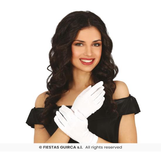 Guantes Blancos de Tela 20 cm – Accesorio para Disfraz Guantes Blancos de Tela 20 cm – Accesorio para Disfraz