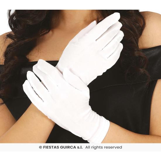 Guantes Blancos de Tela 20 cm – Accesorio para Disfraz Guantes Blancos de Tela 20 cm – Accesorio para Disfraz