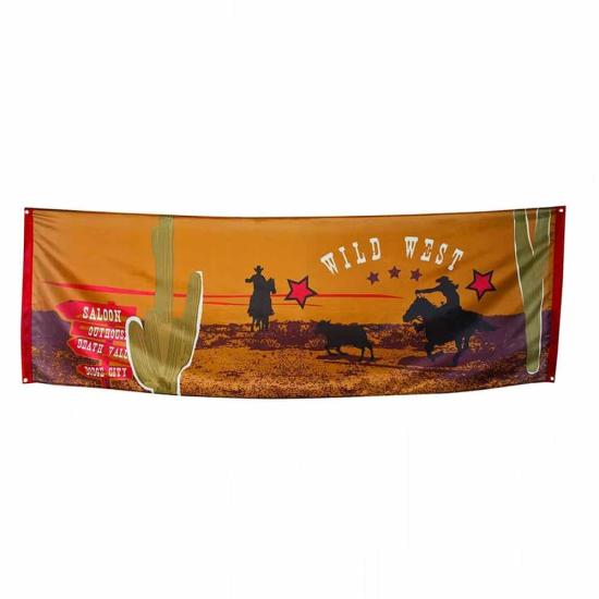 Guirnalda Banner Wild West Poliéster, 220 X 74 cm. Guirnalda Banner Wild West Poliéster, 220 X 74 cm.