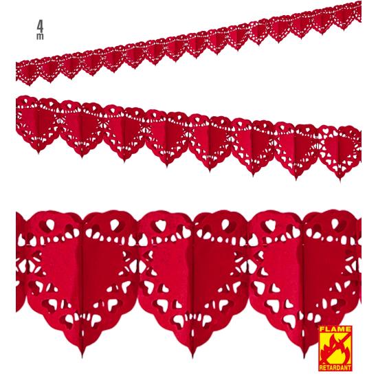 Guirnalda Corazón Rojo 4m Guirnalda Corazón Rojo 4m