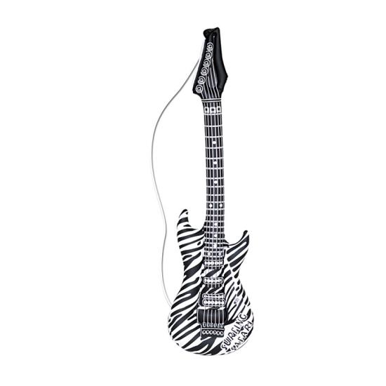 Guitarra hinchable zebra negra y blanca  107 cm C-1 Guitarra hinchable zebra negra y blanca  107 cm C-1
