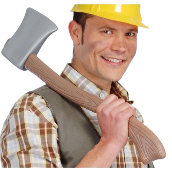Hacha leñador para disfraces 60 cms Hacha leñador para disfraces 60 cms