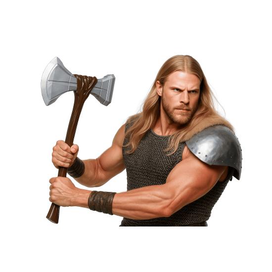 Hacha Vikinga de 61 cm - Accesorio de Fantasía para Disfraces Épicos Hacha Vikinga de 61 cm - Accesorio de Fantasía para Disfraces Épicos