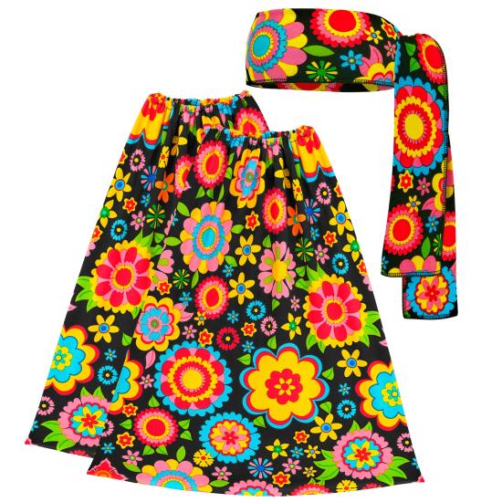 Hippie Set 60s / 70s, Flower diadema y guanteletes, hippie, reggae, flower power Hippie Set 60s / 70s, Flower diadema y guanteletes, hippie, reggae, flower power