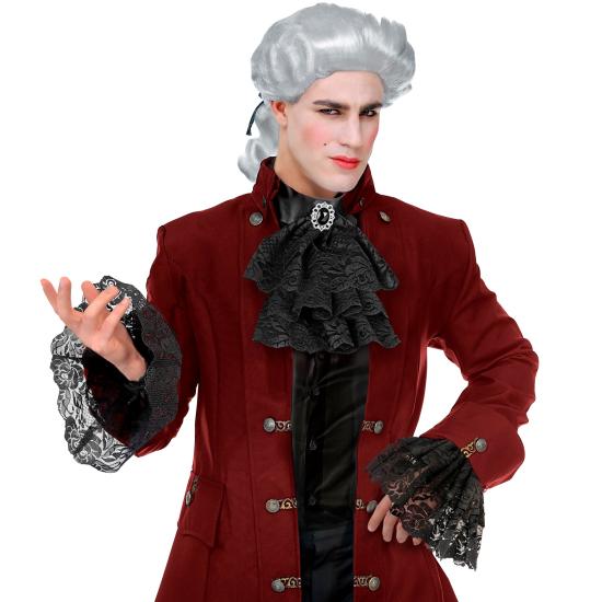 Jabot con gema y muñequeras de encaje – complemento para disfraces Jabot con gema y muñequeras de encaje – complemento para disfraces