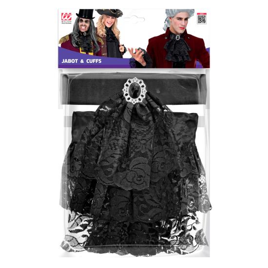 Jabot con gema y muñequeras de encaje – complemento para disfraces Jabot con gema y muñequeras de encaje – complemento para disfraces
