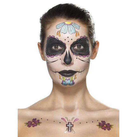 Kit de calcomanías para la cara del Día de Muertos Kit de calcomanías para la cara del Día de Muertos